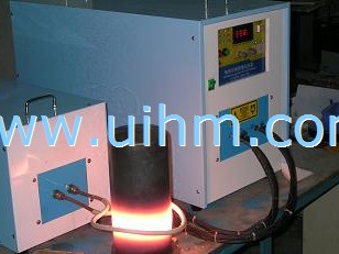 induction heating 12cm steel bar by 30KW