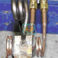 induction brazing brass trap block