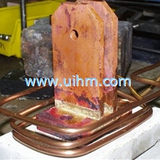 induction brazing copper pivot