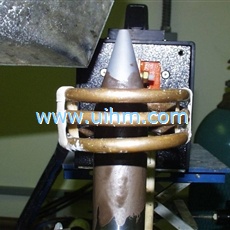 induction brazing carbide to steel shaft