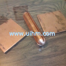 induction brass soldering for copper workpiece
