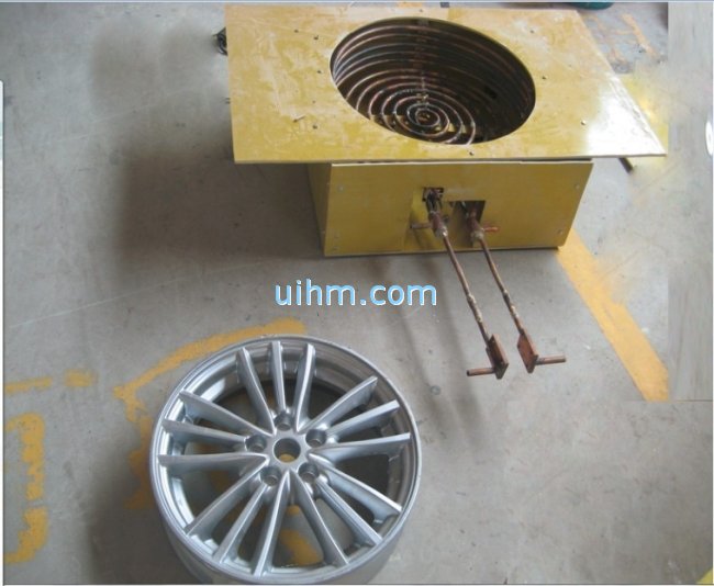 induction coil for heating wheel